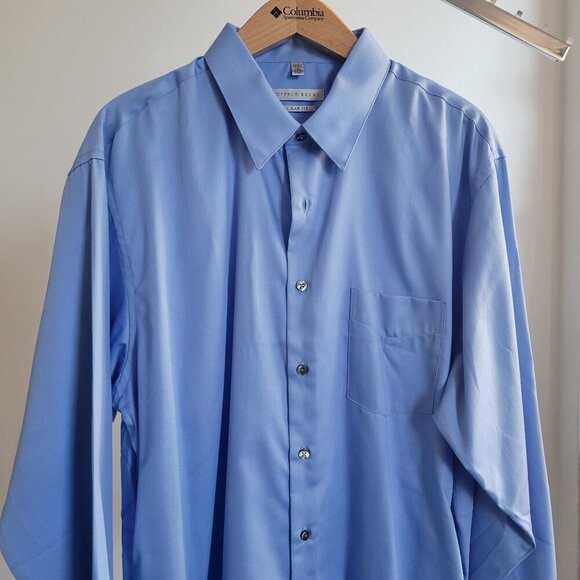 Geoffrey Beene Classic Fit No Iron Men's Button Down Shirt (Neck Size: 18) - Picture 9 of 13